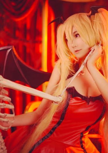 守护甜心 月咏歌呗恶魔变身cosplay