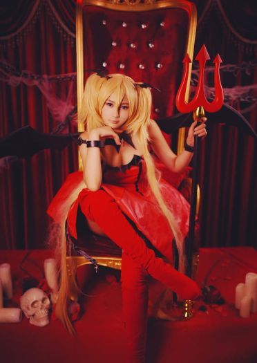 守护甜心 月咏歌呗恶魔变身cosplay