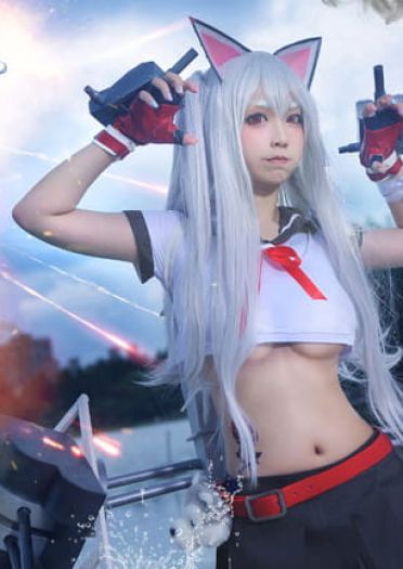 碧蓝航线 椿 驱逐舰夕立cosplay图片