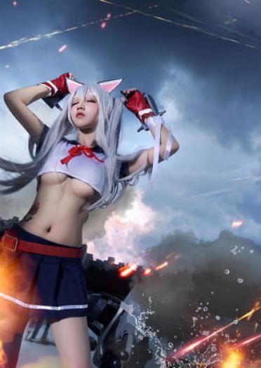 碧蓝航线 椿 驱逐舰夕立cosplay图片