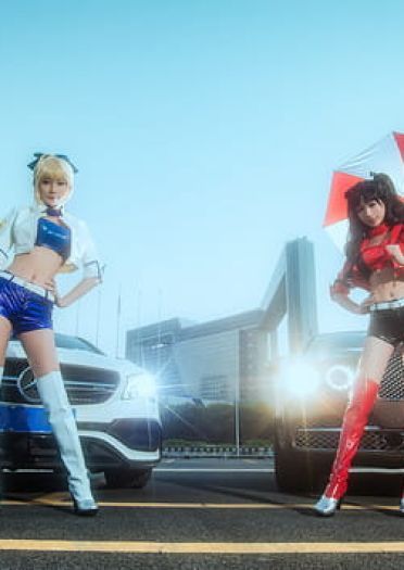 Fate/Grand Order  远坂凛&saber赛车娘cosplay图片