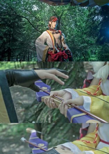 网易手游阴阳师 源博雅&白狼 cosplay图片(1)