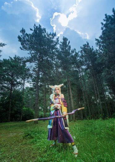 网易手游阴阳师 源博雅&白狼 cosplay图片(1)