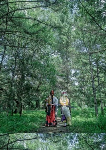 网易手游阴阳师 源博雅&白狼 cosplay图片(1)