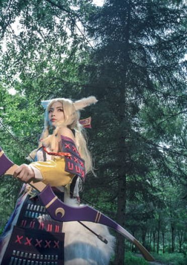 网易手游阴阳师 源博雅&白狼 cosplay图片(1)