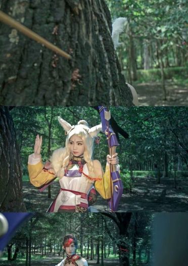 网易手游阴阳师 源博雅&白狼 cosplay图片(1)