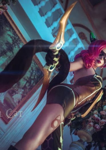 王者荣耀 暗夜猫娘 阿珂 cosplay图片