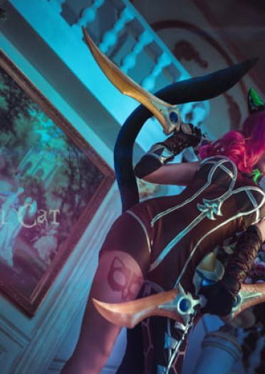 王者荣耀 暗夜猫娘 阿珂 cosplay图片
