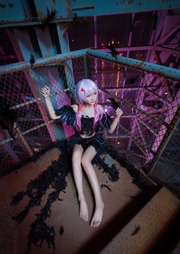 《罪恶王冠》祈妹黑羽cosplay