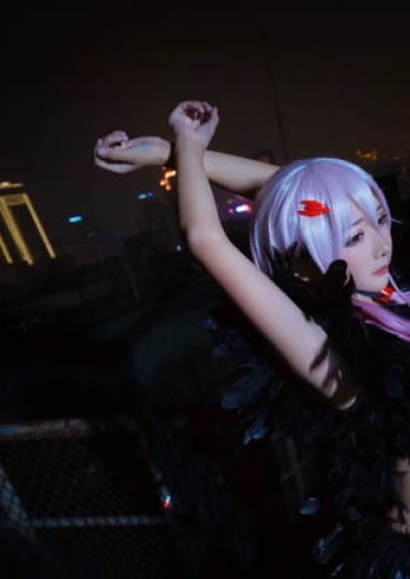 《罪恶王冠》祈妹黑羽cosplay