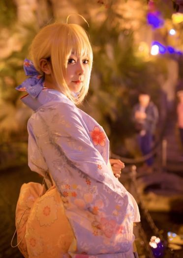 Cos正片 远坂凛新春和服·Saber晴着