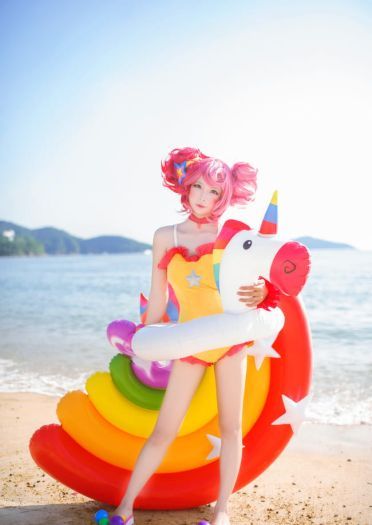 王者荣耀 小乔缤纷独角兽 cosplay