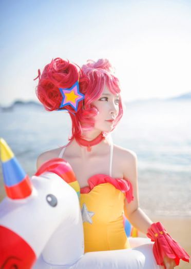 王者荣耀 小乔缤纷独角兽 cosplay