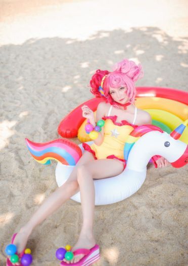 王者荣耀 小乔缤纷独角兽 cosplay