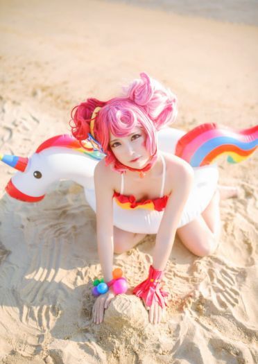 王者荣耀 小乔缤纷独角兽 cosplay