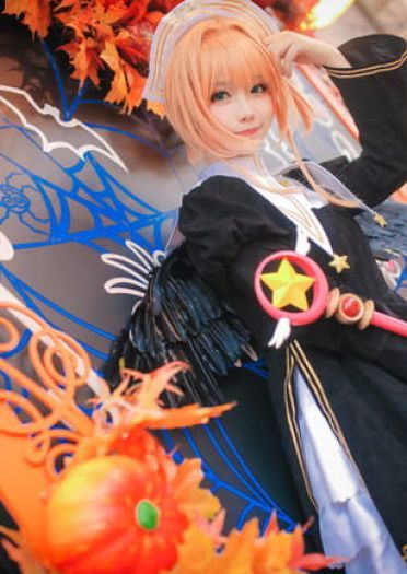 魔卡少女樱 木之本樱  黑天使插画 cosplay