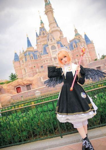 魔卡少女樱 木之本樱  黑天使插画 cosplay