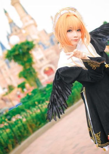 魔卡少女樱 木之本樱  黑天使插画 cosplay
