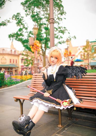 魔卡少女樱 木之本樱  黑天使插画 cosplay