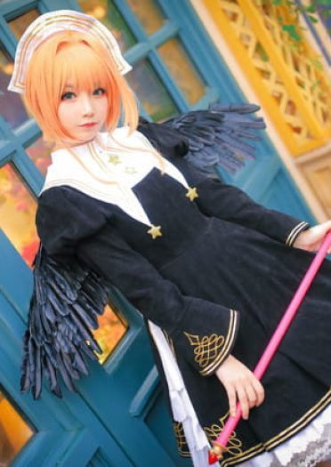 魔卡少女樱 木之本樱  黑天使插画 cosplay