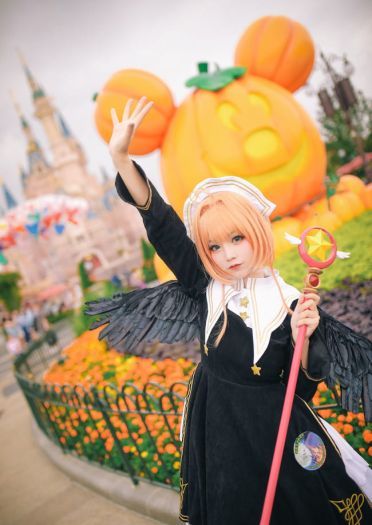 魔卡少女樱 木之本樱  黑天使插画 cosplay