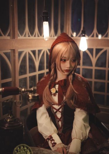 犬神洛洛子 暗黑小红帽 cosplay