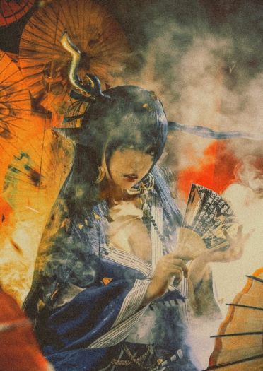 lovelive田园海未花魁 海 cosplay图片