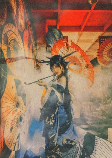 lovelive田园海未花魁 海 cosplay图片