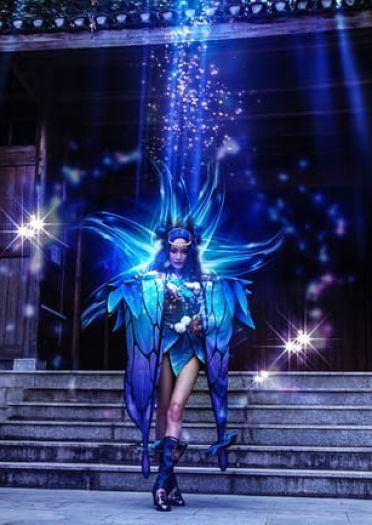 王者荣耀 荡秋千仲夏夜之梦 貂蝉 cosplay图片