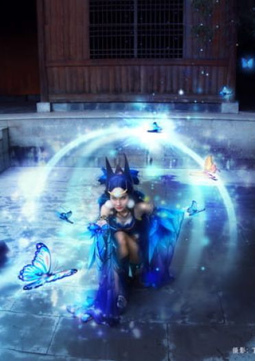 王者荣耀 荡秋千仲夏夜之梦 貂蝉 cosplay图片