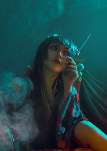 网易手游阴阳师 鬼女红叶 cosplay图片(1)