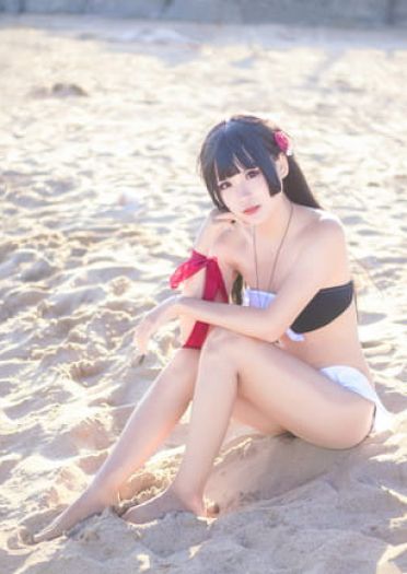 我的妹妹哪有这么可爱！黑猫泳装cosplay图片