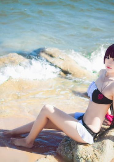 我的妹妹哪有这么可爱！黑猫泳装cosplay图片