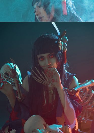 网易手游阴阳师 鬼女红叶 cosplay图片(1)