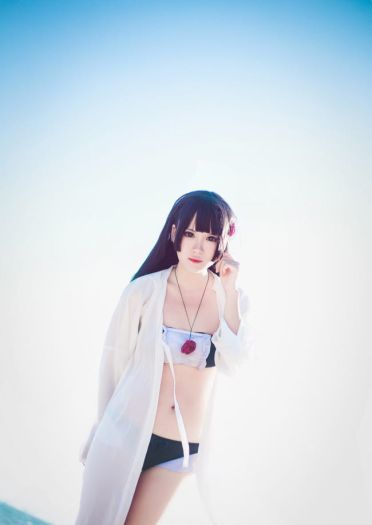 我的妹妹哪有这么可爱！黑猫泳装cosplay图片