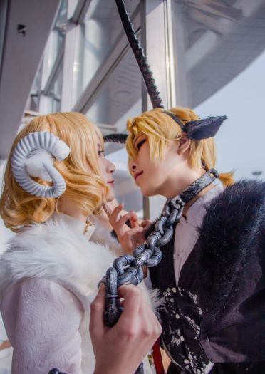 镜音双子场照~铃之助插画 两匹羊 cosplay