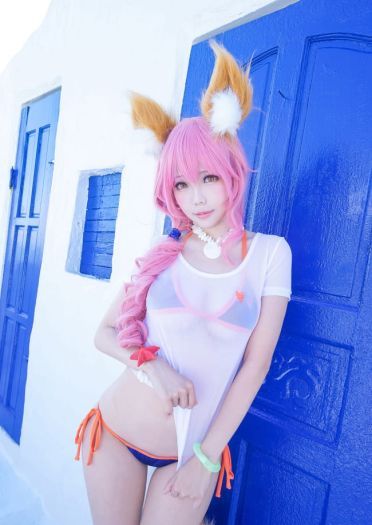 Fate/Grand Order 玉藻前泳装 cosplay图片(1)