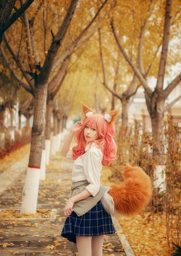 Fate/Grand Order 玉藻前JK cosplay图片