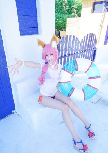Fate/Grand Order 玉藻前泳装 cosplay图片(1)