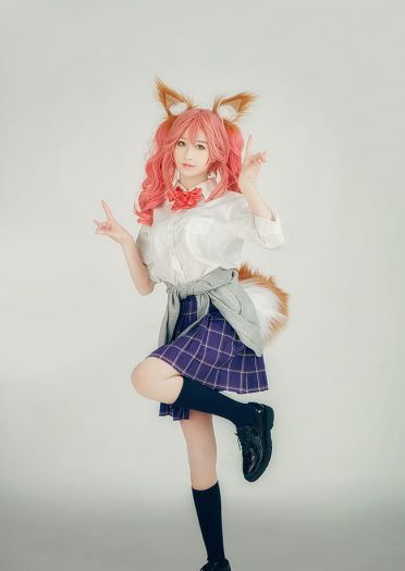 Fate/Grand Order 玉藻前JK cosplay图片