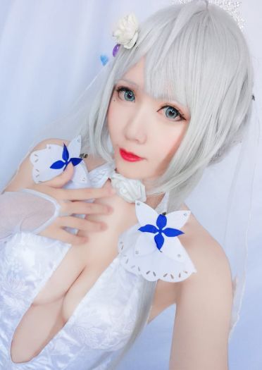 碧蓝航线光辉花嫁cos