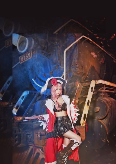 《王者荣耀》虞姬 加勒比小姐 cosplay