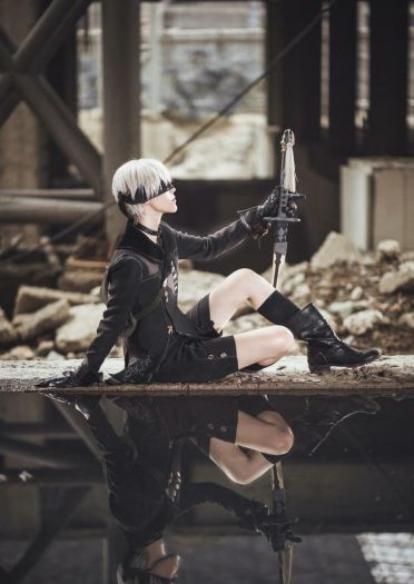 尼尔机械纪元 9S cosplay图片