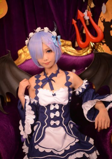 从零开始的异世界生活 蕾姆拉姆小恶魔 cosplay(1)