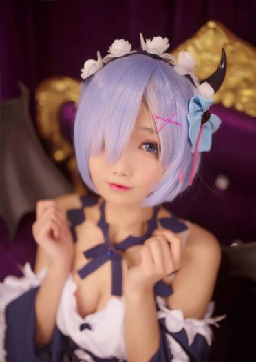 从零开始的异世界生活 蕾姆拉姆小恶魔 cosplay(1)
