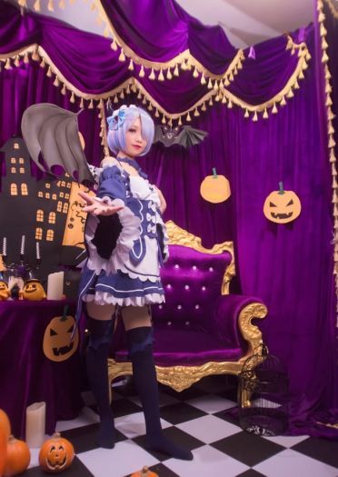 从零开始的异世界生活 蕾姆拉姆小恶魔 cosplay(1)