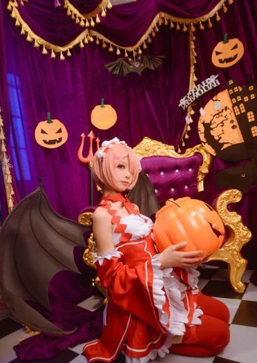 从零开始的异世界生活 蕾姆拉姆小恶魔 cosplay(1)
