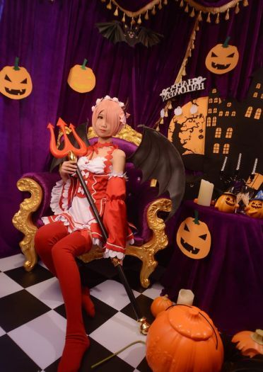从零开始的异世界生活 蕾姆拉姆小恶魔 cosplay(1)