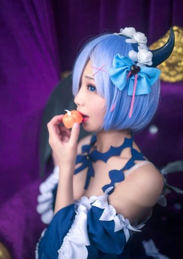 从零开始的异世界生活 蕾姆拉姆小恶魔 cosplay(1)