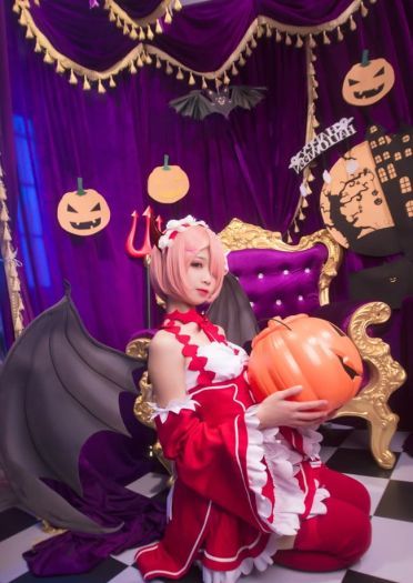 从零开始的异世界生活 蕾姆拉姆小恶魔 cosplay(1)